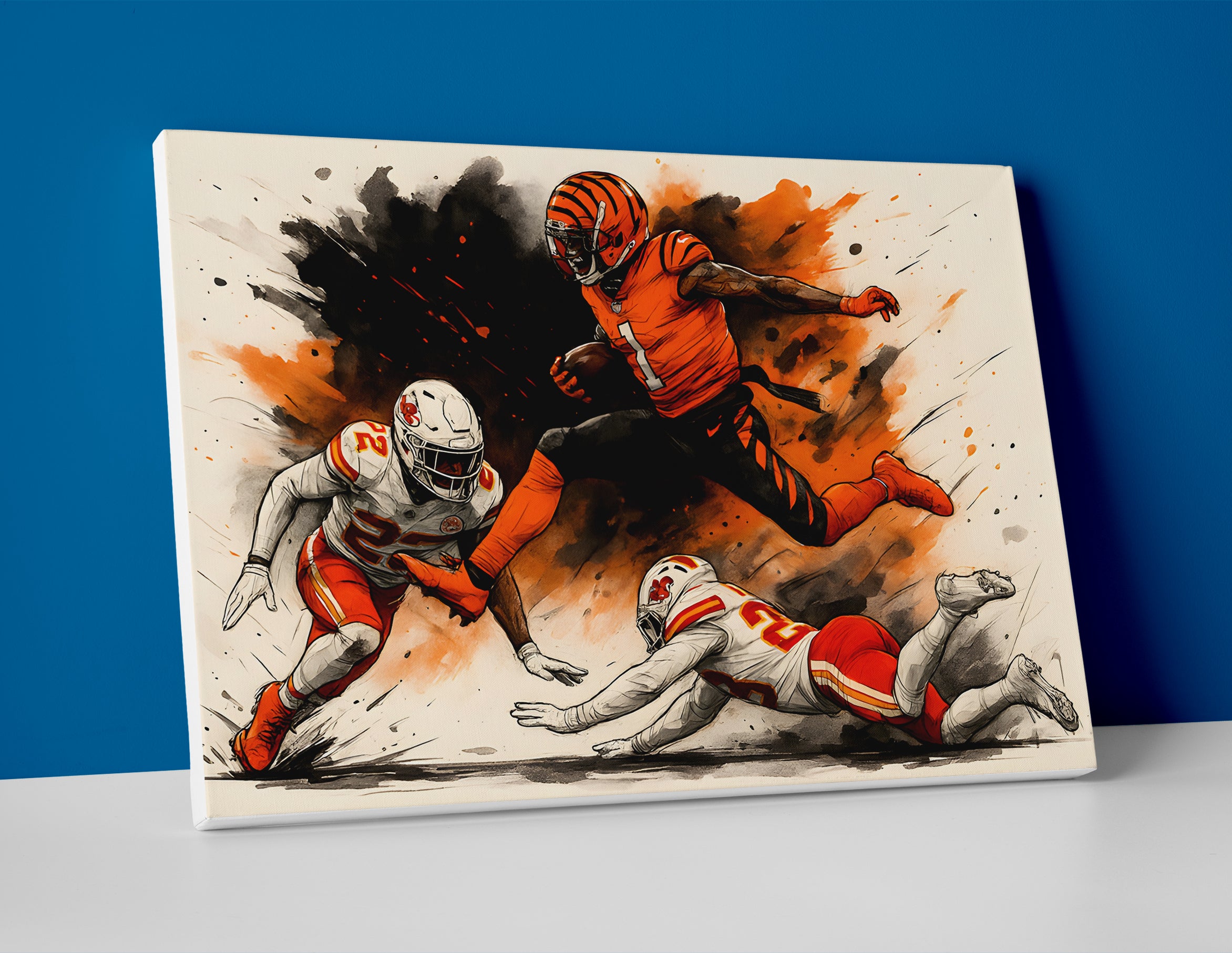 Ja'Marr Chase poster jamarr canvas wall art print decor painting bengals catch